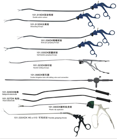 Laparoscopische chirurgische instrumenten met enkele haven